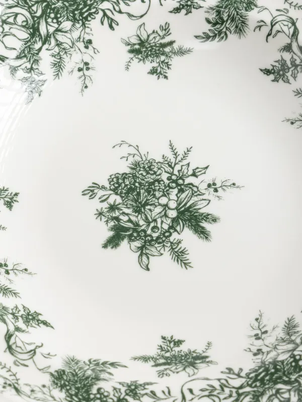 Сервиз обеденный, 6 перс, 18 пр, фарфор N, бело-зеленый, Зимний букет, Winter lace, image-4