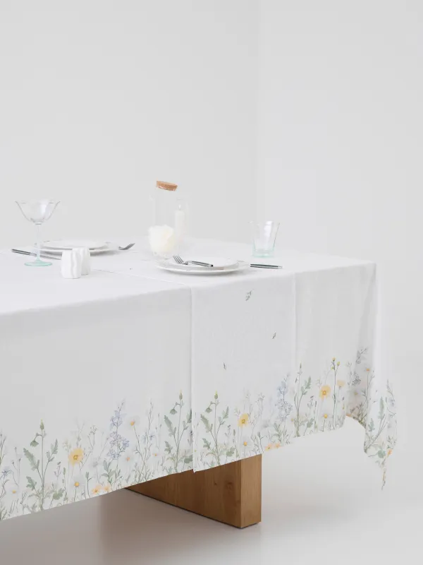 Дорожка настольная, 40х160 см, из жаккарда, Полевые цветы, Petals serenity, image-5