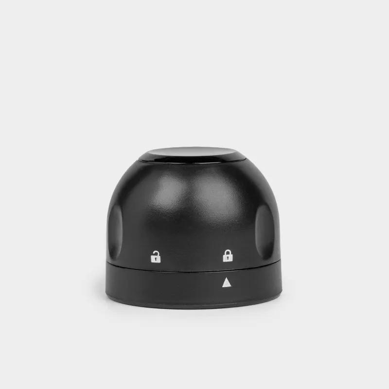 Пробка для бутылки шампанского, 4 см, с запорным механизмом, пластик, черная, Купол, Bar