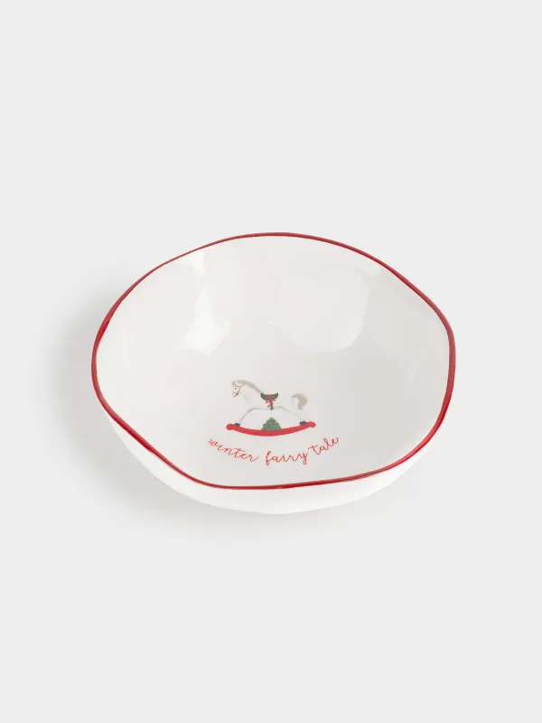 Салатник, 15x5 см, 380 мл, керамика, Лошадка, Сhristmas tree, image-1