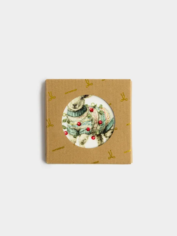 Подставка под кружку, Овечка, Christmas sheep, image-3