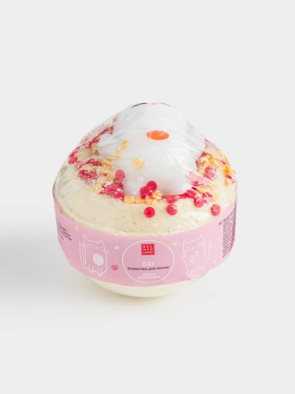 Бомбочка для ванны, 130 гр, с игрушкой, Банан и клубника, Кот, Cat, image-2