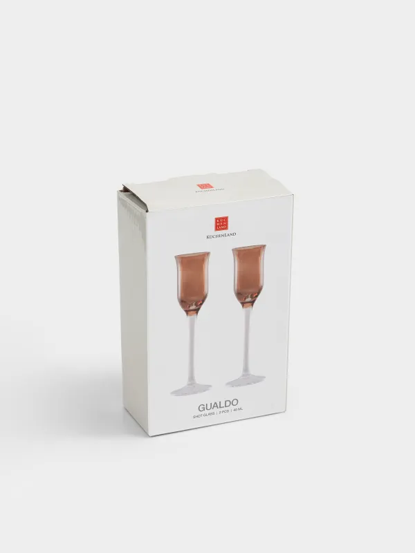 Рюмка, 40 мл, 2 шт, стекло, цветной микс, Gualdo, image-4