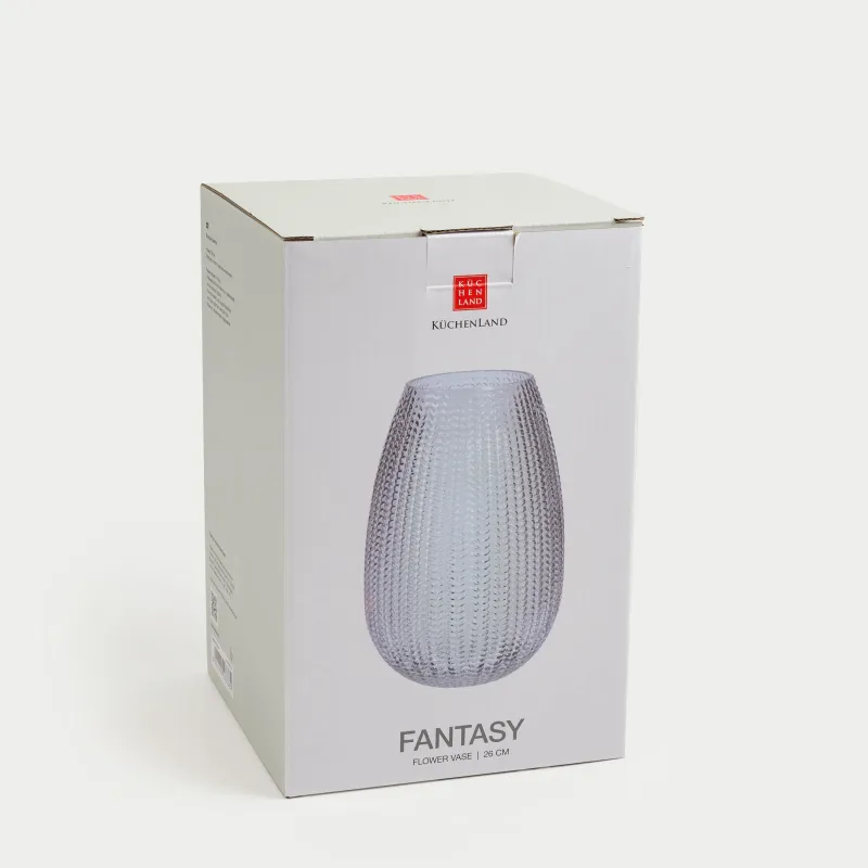 Ваза для цветов, 26 см, стекло, Fantasy, image-4