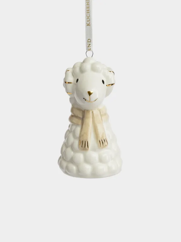 Игрушка елочная, 8 см, Баран в шарфе, Figure christmas, image-1
