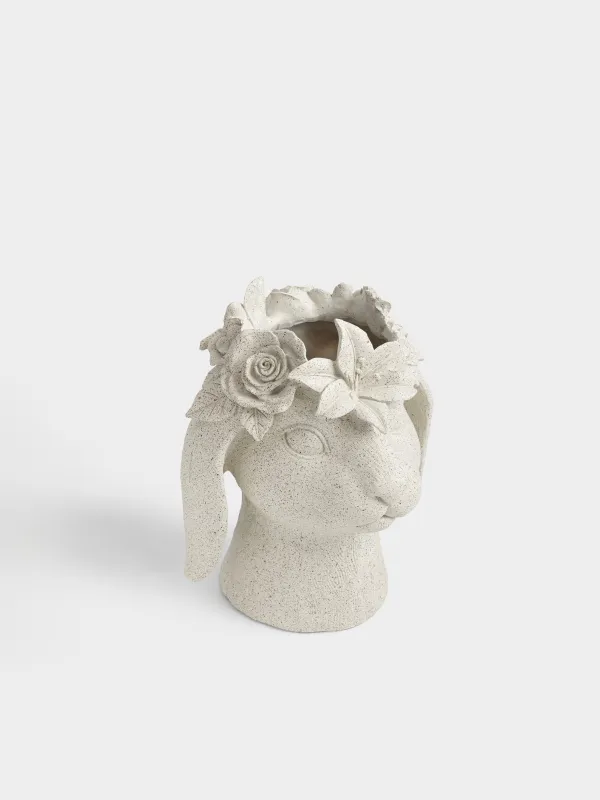 Ваза декоративная, 22 см, Кролик в цветах, Flora Easter, image-1