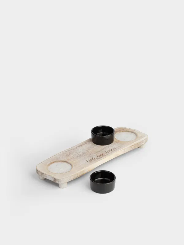 Блюдо для подачи стейка, 38x13х7 см, на ножках, Noble tree, image-4