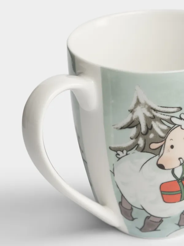 Кружка, 320 мл, Барашки, Christmas lamb, image-3