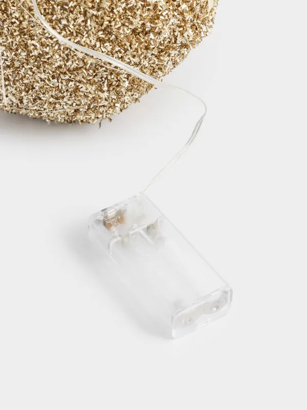 Статуэтка с подсветкой, 20 см, Елочный шар с блестками, Frosty sparks, image-3