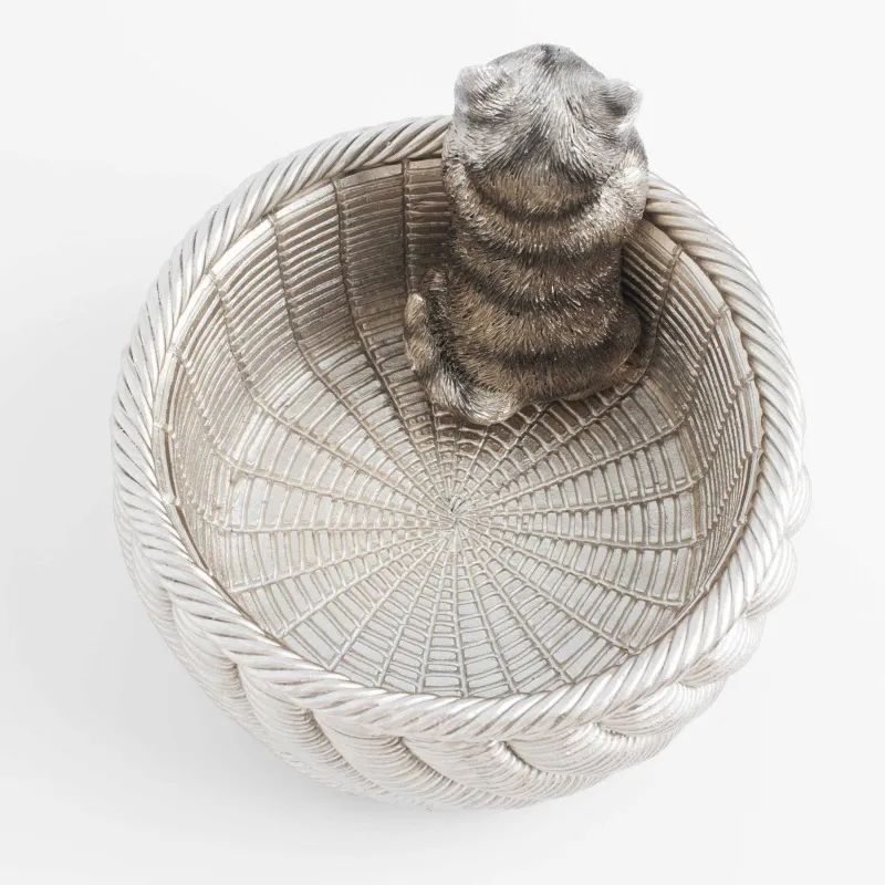 Ваза декоративная, 17х13 см, Котенок в корзине, Cat, image-4