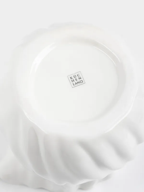 Кувшин, 1,6 л, керамика D, белый, молочная, Волнистый край, Crumple, image-6