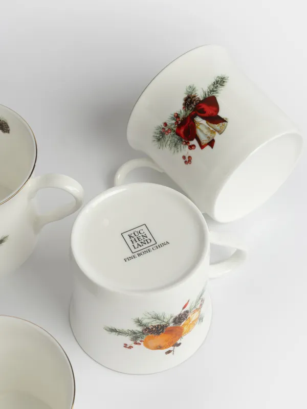Кружка, 300 мл, 4 шт, Микс, Christmas miracle classic, image-3