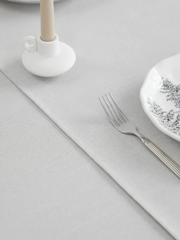 Дорожка настольная, 40х160 см, полиэстер, светло-серая, Олени и ели, Forest fawn, image-4