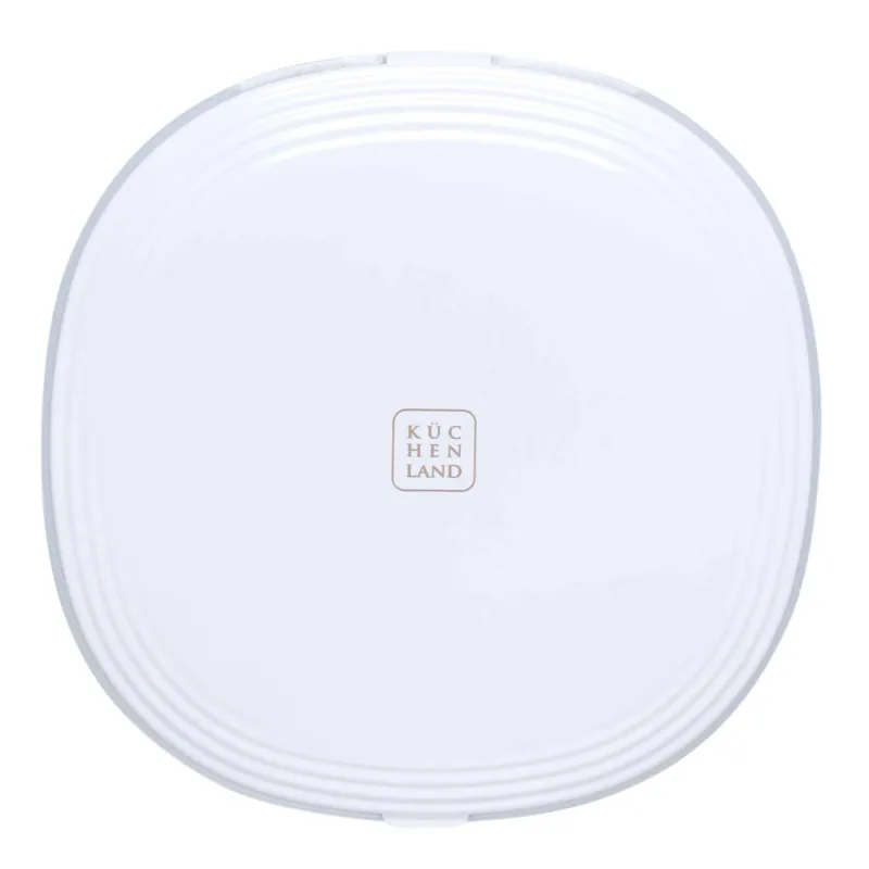 Зеркало карманное, 7 см, двустороннее, с подсветкой, пластик, белое, B&W, image-2