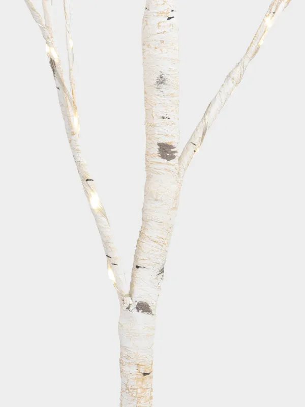 Дерево декоративное, 2,2 м, с подсветкой, пластик, Береза, Festive mood, image-1