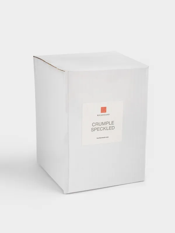 Подставка для косметических кистей, 12 cм, керамика, молочная, в крапинку, Crumple speckled, image-3