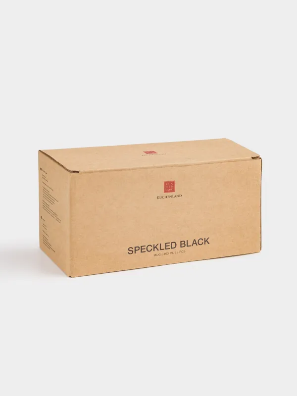 Кружка, 450 мл, 2 шт, в крапинку, Speckled black, image-5