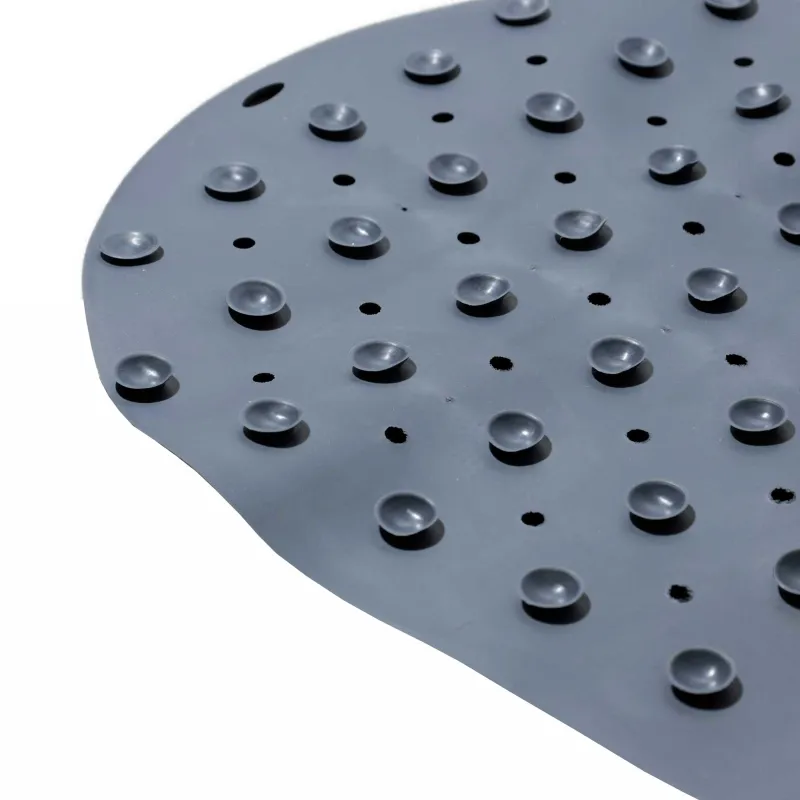 Коврик для ванны/душа, 37х69 см, массажный, резина, овальный, серый, Bath new, image-1