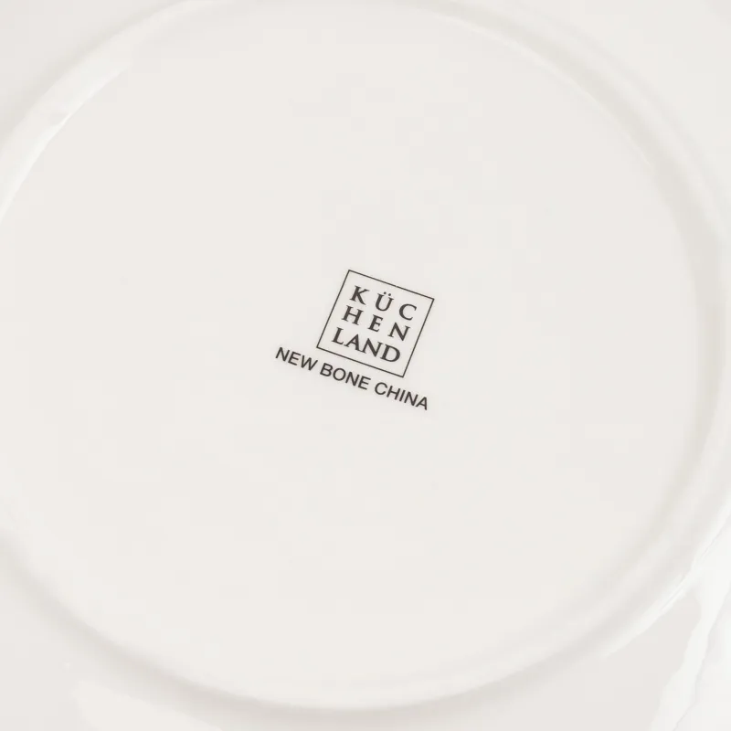 Тарелка закусочная, детская, 19 см, фарфор N, бело-серая, Кролик на велосипеде, Ideas life, image-3