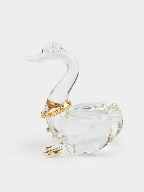 Статуэтка, 7 см, стекло, золотистая, Гусь, Vitreous, image-2