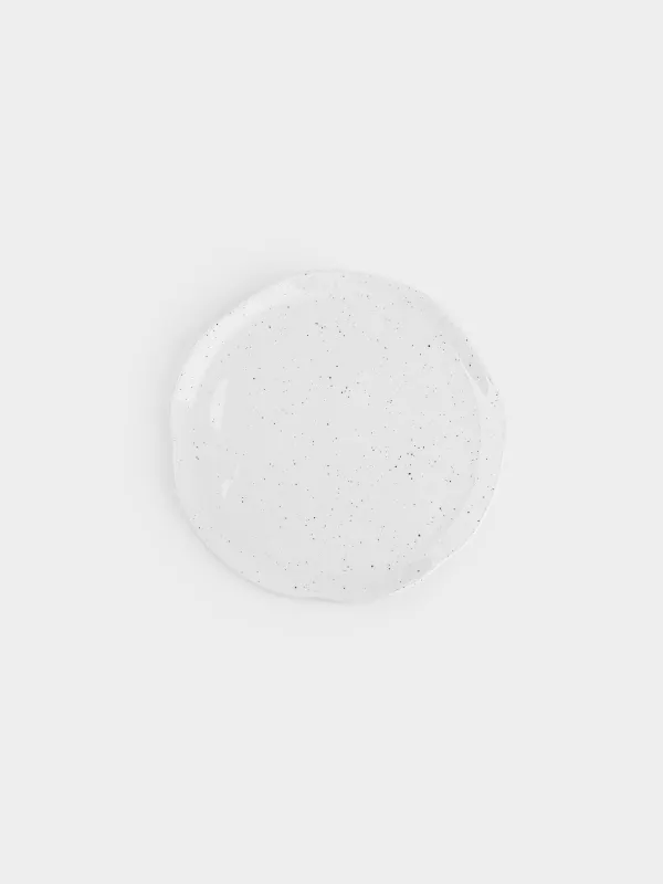 Тарелка закусочная, 21 см, в крапинку, Неровный край, Crumple speckled, image-0