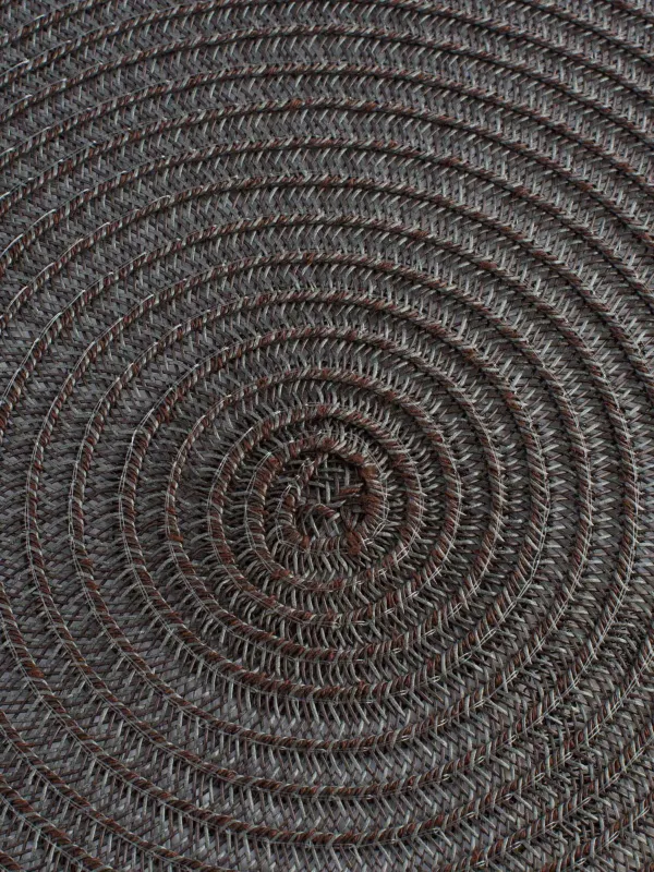 Салфетка под приборы, 38 см, полипропилен/ПЭТ, круглая, графитовая, Basic, image-2