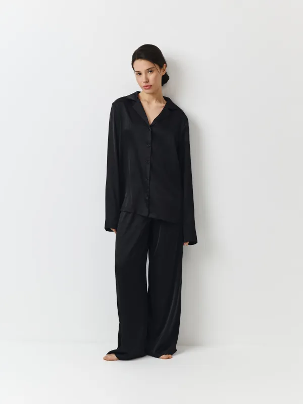 Брюки женские, домашние, черные, Chlollie, image-0