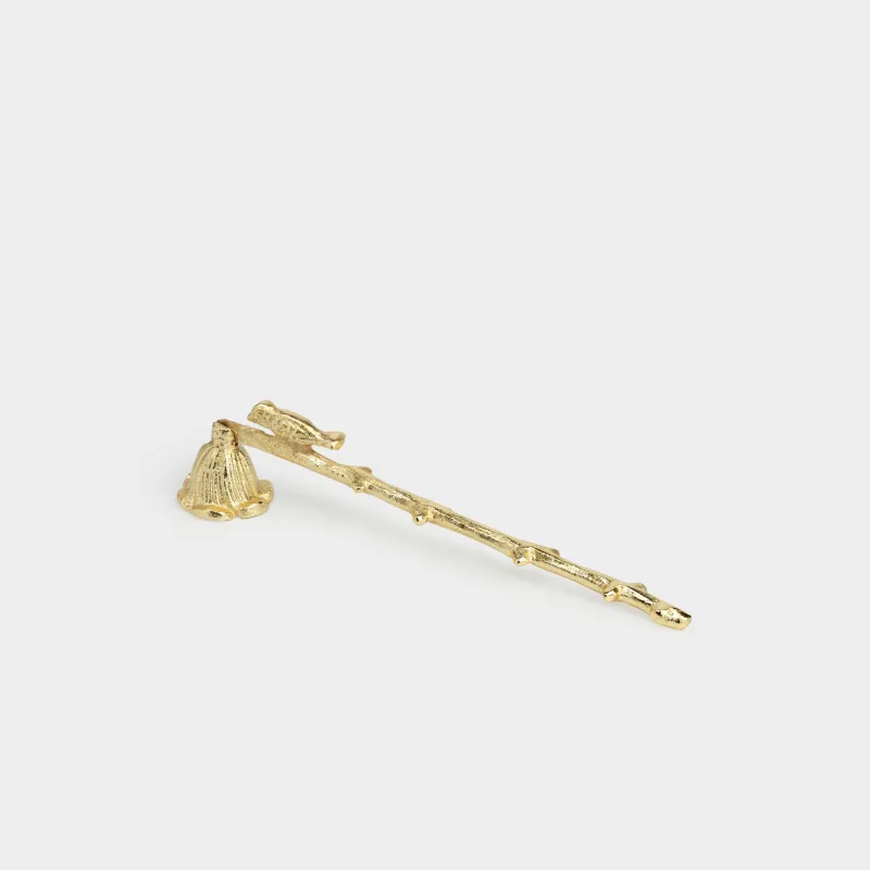 Колпачок для тушения свечей, 24 см, металл, золотистый, Цветок, Fantastic gold