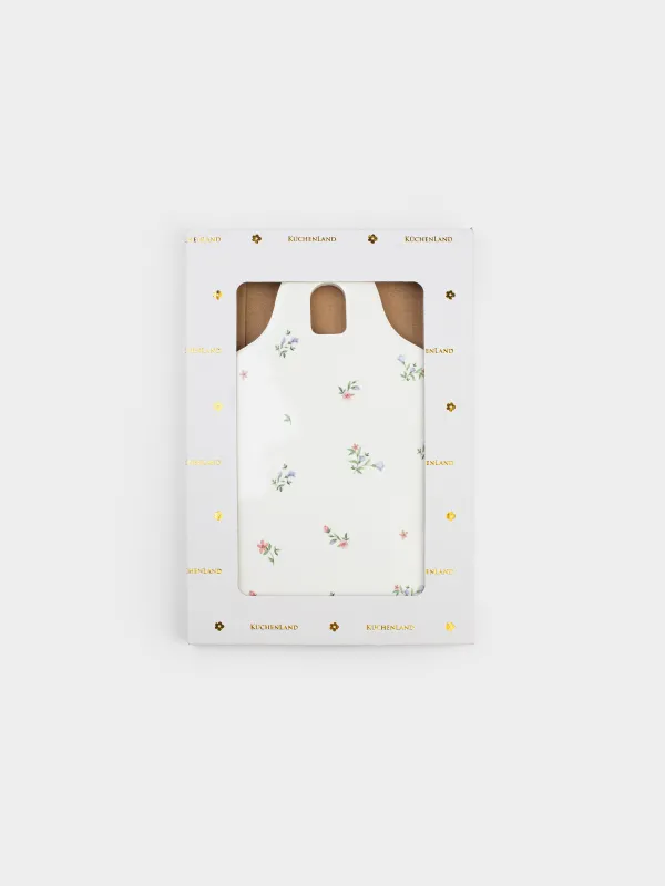 Подставка под горячее, 15x21 см, керамика/пробка, белая, Нежные цветы, El floria, image-5