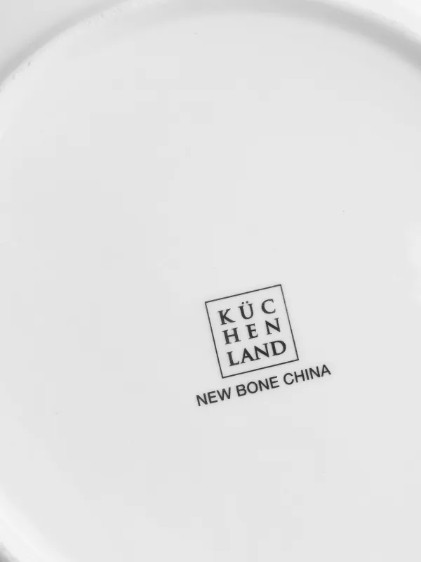 Тарелка закусочная, детская, 19 см, фарфор N, бело-розовая, Крольчиха на качелях, Ideas life, image-3