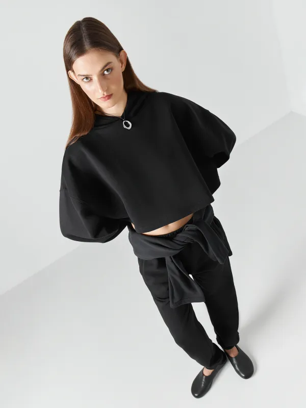 Худи женское, хлопок/полиэстер, черное, Fidelma, image-3