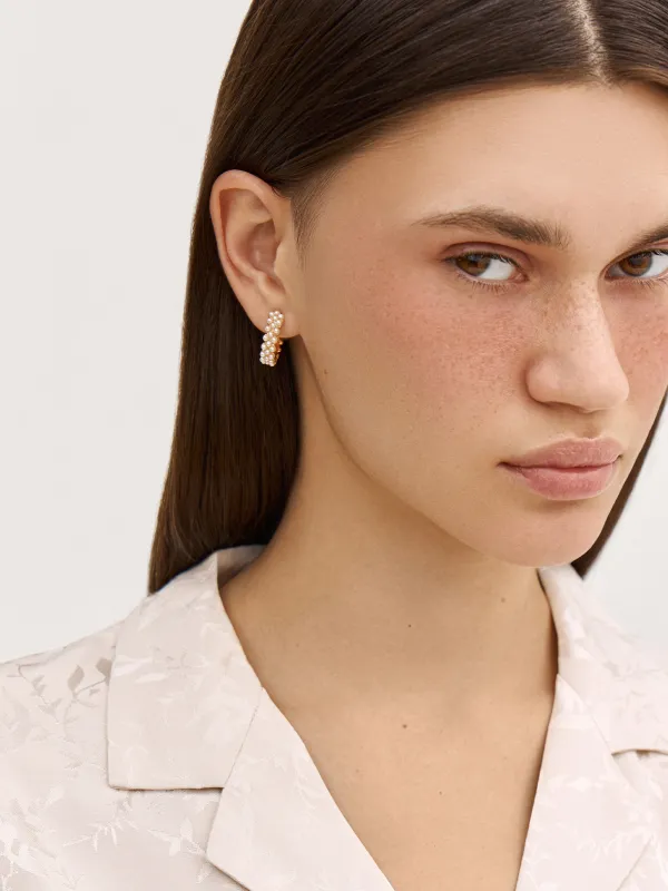 Серьги-пусеты, 1,5 см, 10 шт, металл, золотистые, Jewelry, image-2