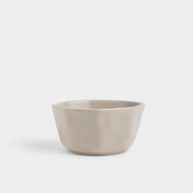 Пиала, 14х7 см, 600 мл, керамика K, бежевый, Мятый эффект, Crumple creme