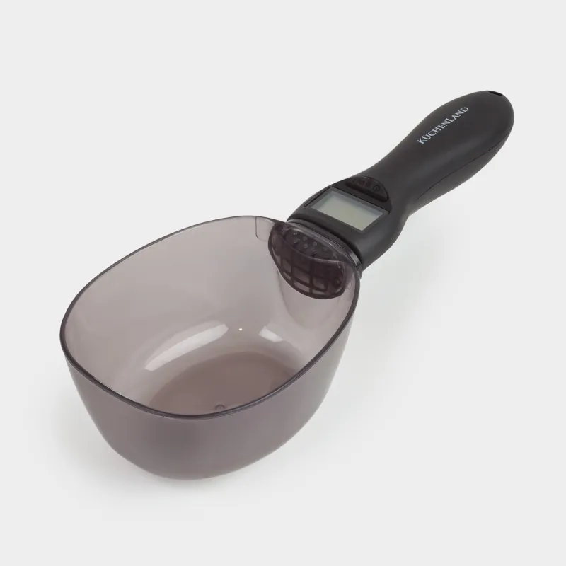 Весы-ложка для корма домашних животных, 23х9 см, электронные, пластик, черные, Pet