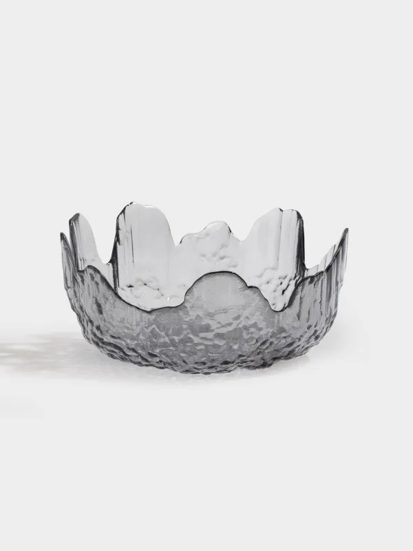 Салатник, 18х7 см, 700 мл, стекло, серый, Nautilus color, image-0