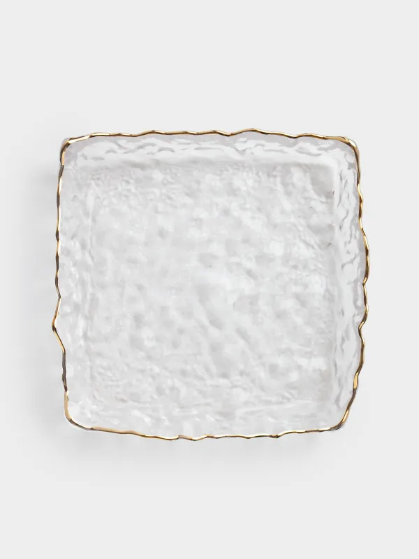 Блюдо, 15х15 см, с золотистым кантом, Nautilus gold, image-3