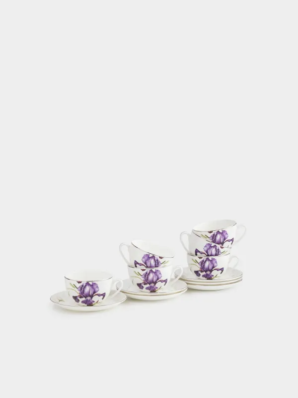 Пара чайная, на 6 персон, 300 мл, Ирис, Antarctica Flowers, image-0
