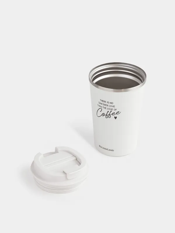 Термокружка, 350 мл, с надписью, Coffee time, image-1