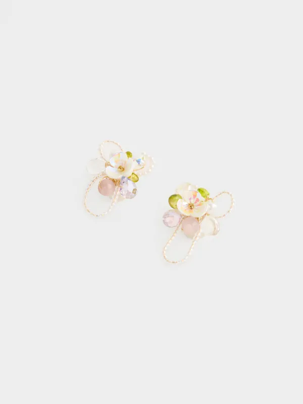 Серьги-пусеты, Pearl color, image-1