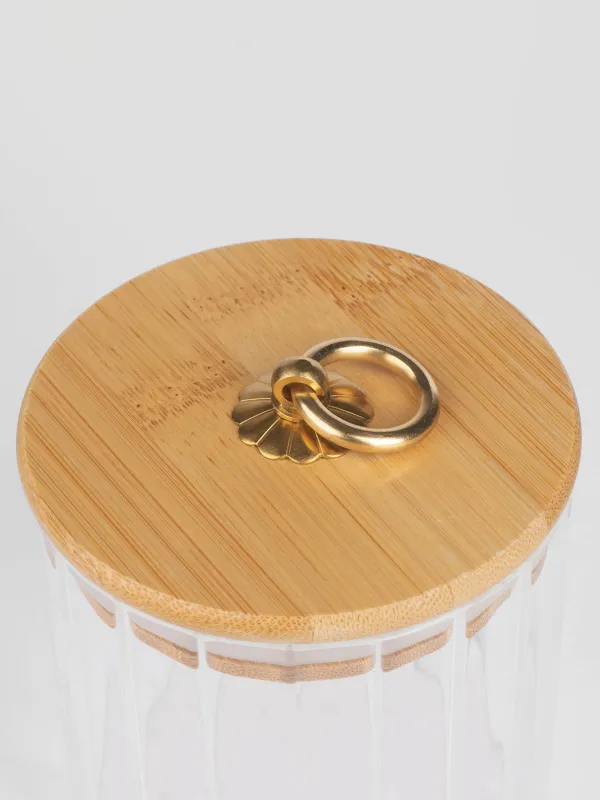 Банка для сыпучих продуктов, 500 мл, стекло Б/бамбук, Camellia, image-4