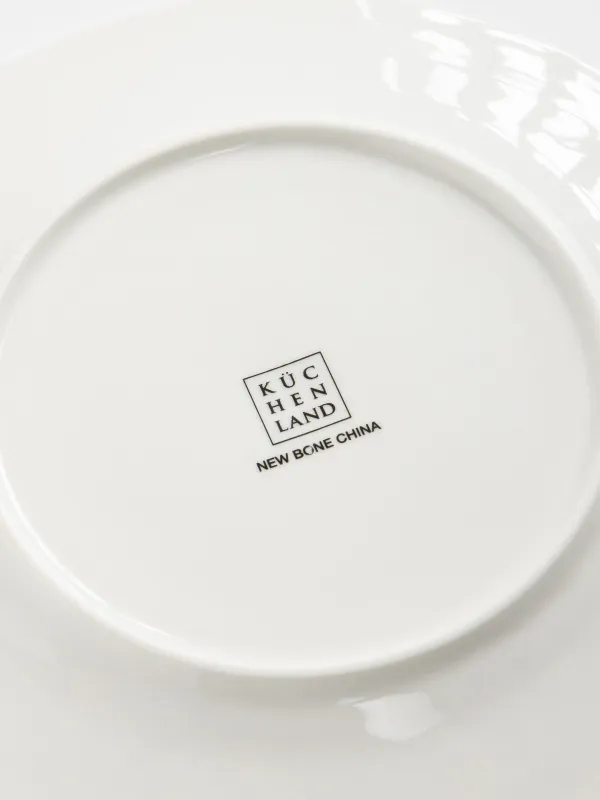 Тарелка закусочная, 20 см, фарфор N, бело-зеленая, Елка, Winter lace, image-5