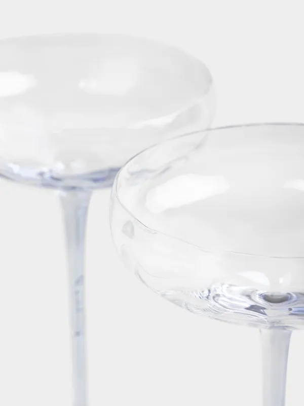 Бокал-креманка для шампанского, 220 мл, 2 шт, стекло, голубой, Filo R color, image-2