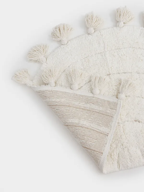 Коврик, 50x80 см, с кисточками, хлопок, молочный, Арка, Arch, image-3