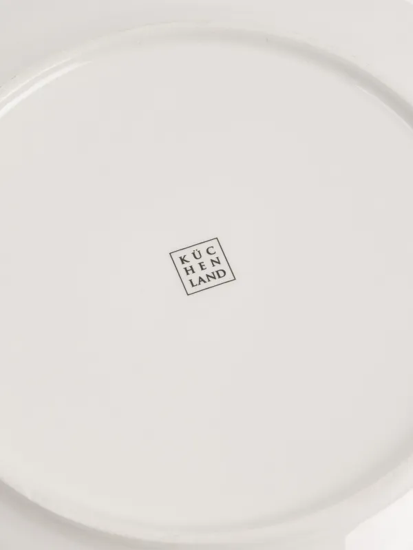 Тарелка обеденная, 27 см, керамика, белая, Олени в снежном лесу, Woodland story, image-5