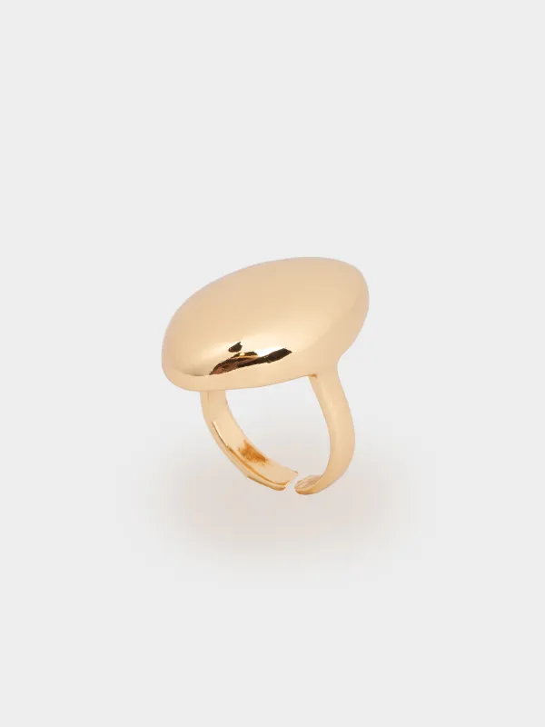 Кольцо, 2 см, единый размер, металл, золотистое, Jewelry, image-0