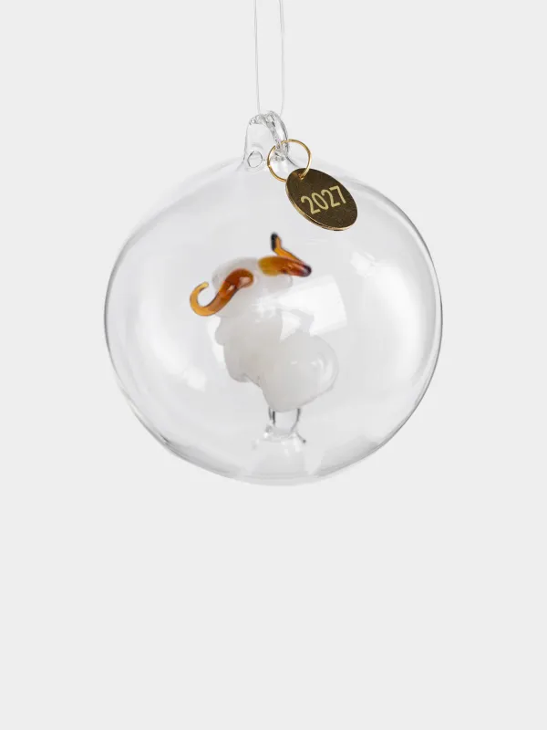 Игрушка елочная, 8 см, Овечка в шаре, Ball shape, image-2