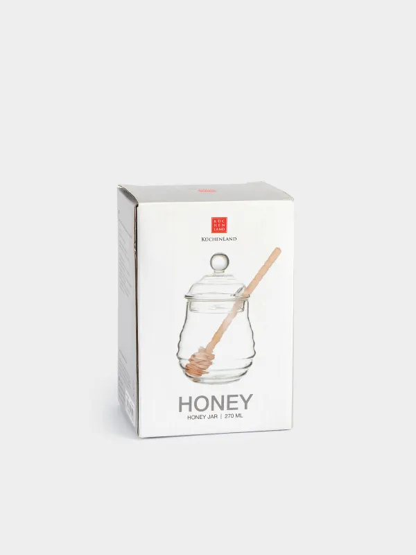 Банка для меда, 270 мл, с ложкой, Honey, image-3