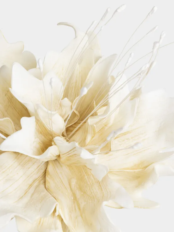 Ветка декоративная, 80 см, ЭВА, Белая магнолия, Magnolia, image-1