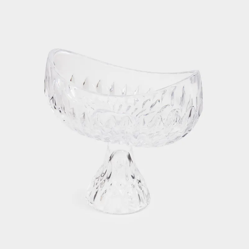 Конфетница, 18х16 см, на ножке, стекло Р, Rhomb, image-2