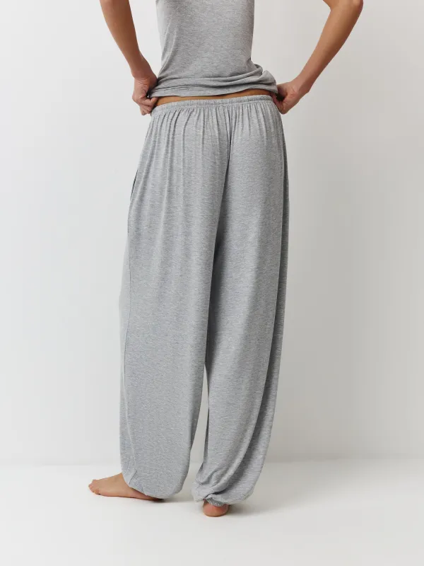 Брюки женские, домашние, р. S, карго, вискоза/спандекс, серый меланж, Aidila, image-3